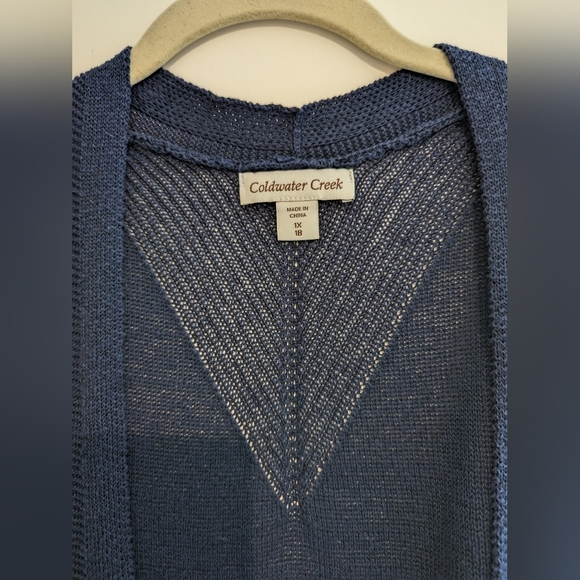 Coldwater Creek  Navy Sweater Vest  Size 1X (18) - Picture 4 of 6